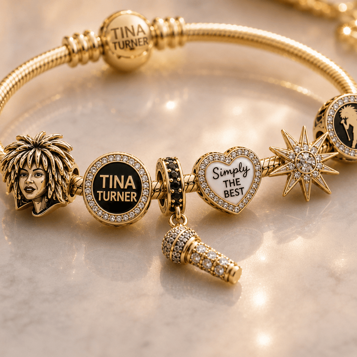 TNTN Gold Charm Bracelet Set VTH