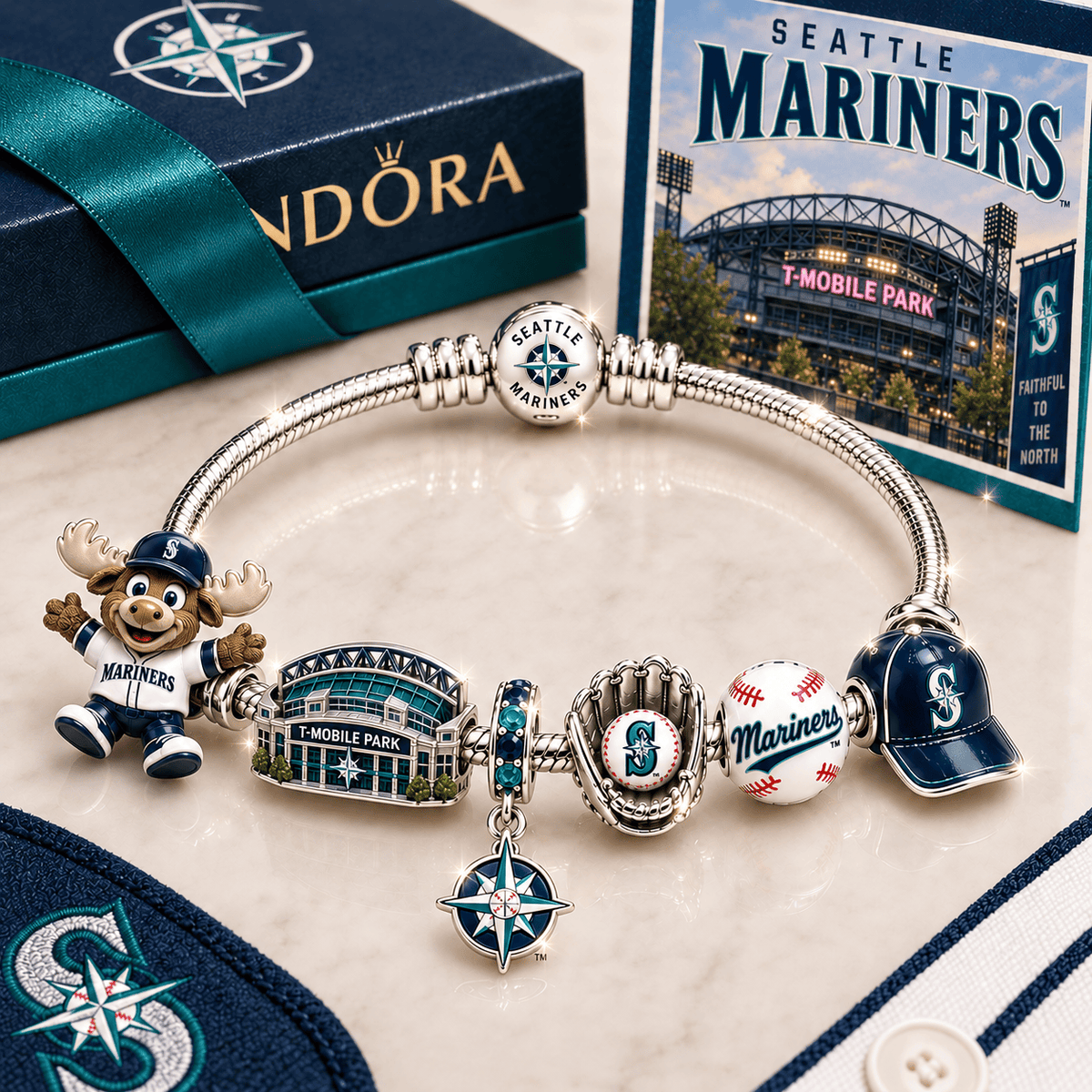 STMR Silver Charm Bracelet Set BMD
