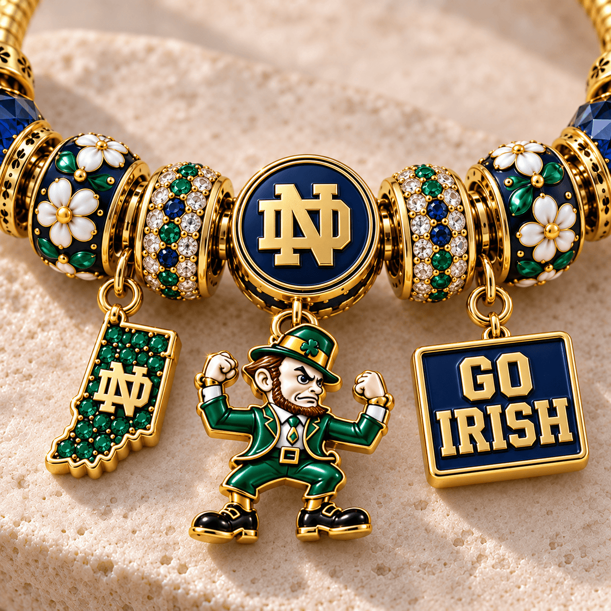 NDFI Gold Charm Bracelet Set NHVH