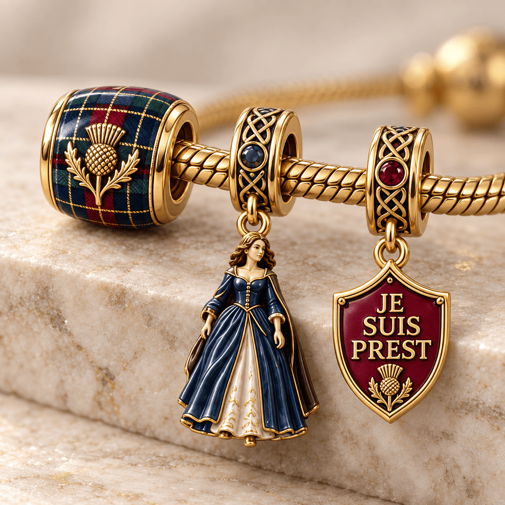 OLD Gold Charm Bracelet Set HQH