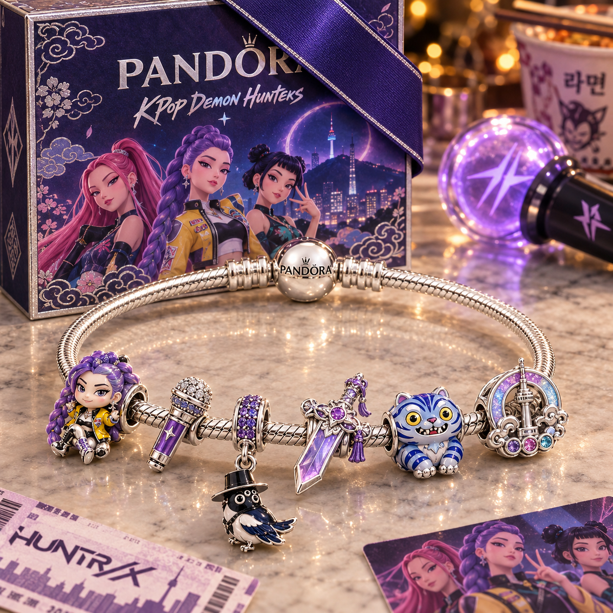 KDH Silver Charm Bracelet Set PTKL
