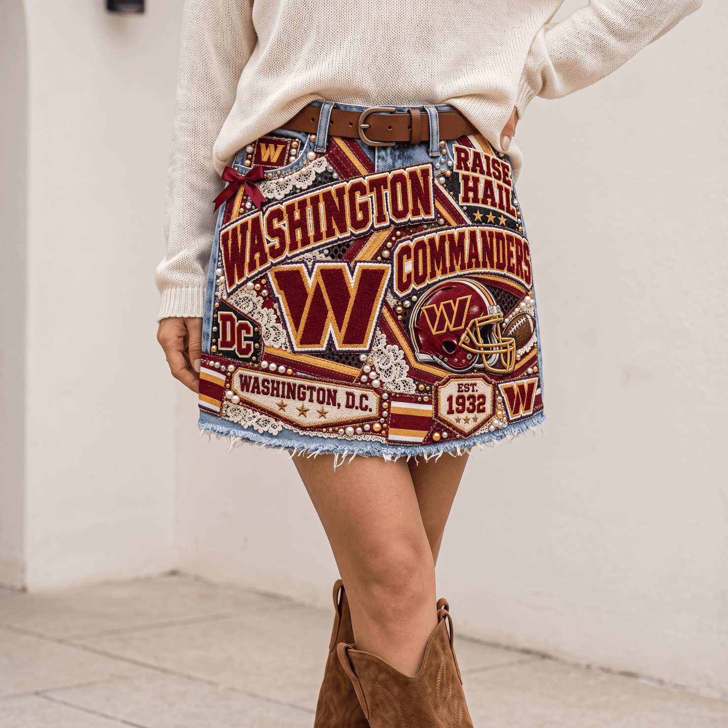 WCD Embellished Denim Skirt NTKO