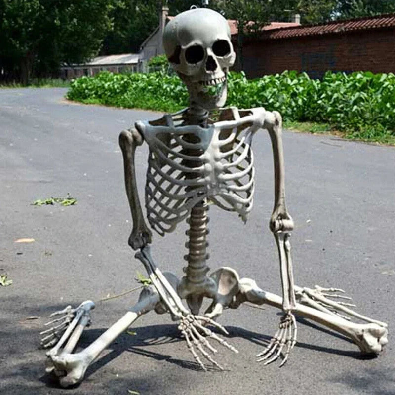 Full Life Size Human Skeleton Halloween Prop 90CM Haunted House Hanging Props Halloween Movable Skeleton Halloween Ornament Toys